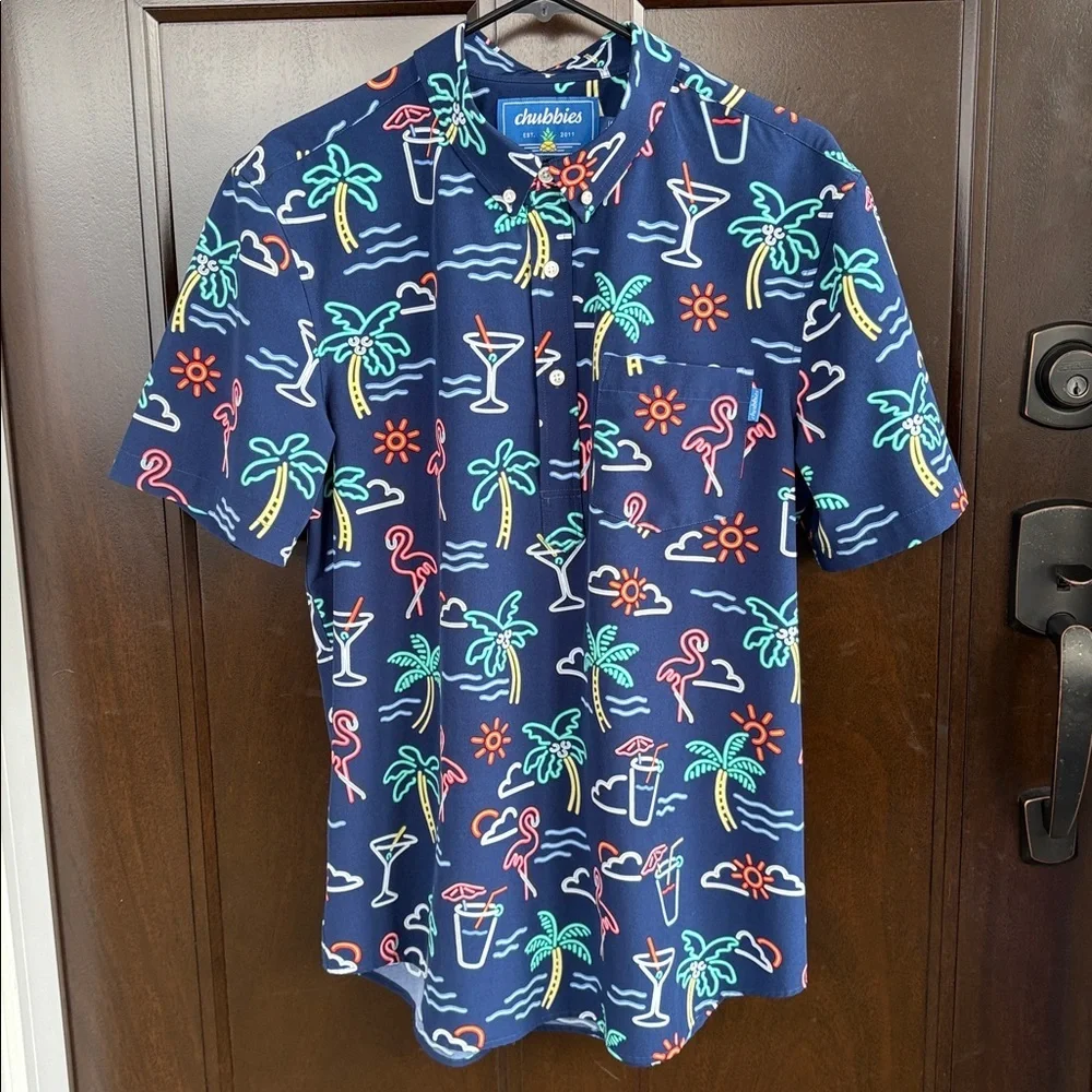 Like New Chubbie’s Performance Polo Neon Light Size Large - Picture 3 of 12